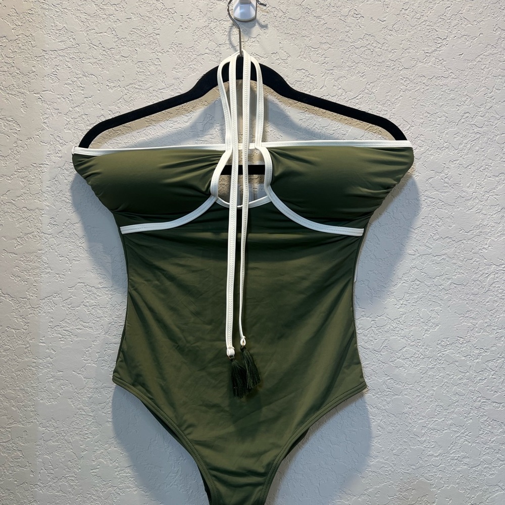 Commense Olive Green Women's One Piece Swimsuit